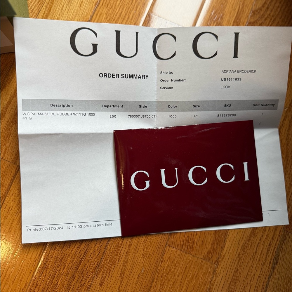 Gucci Women's Interlocking G slide sandal Black Size 41 - Picture 4 of 4